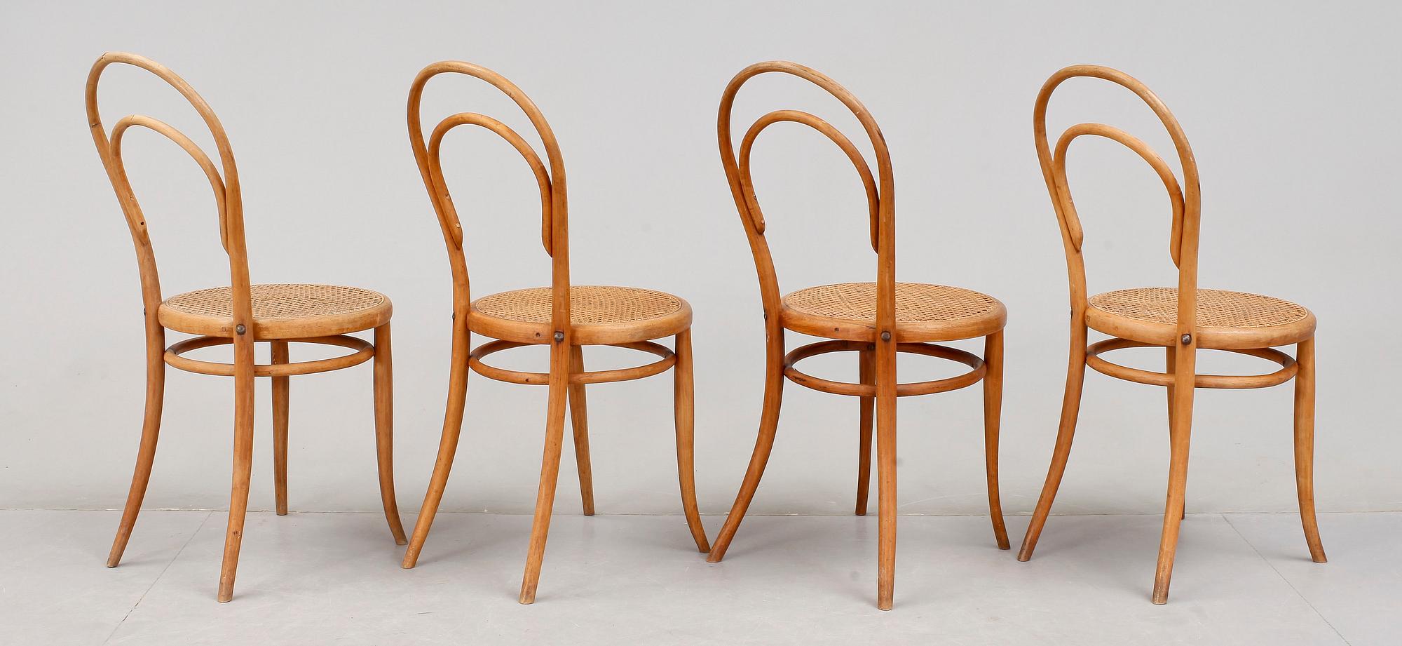STOLAR, 4 st, Thonet, 1900-talets första hälft.