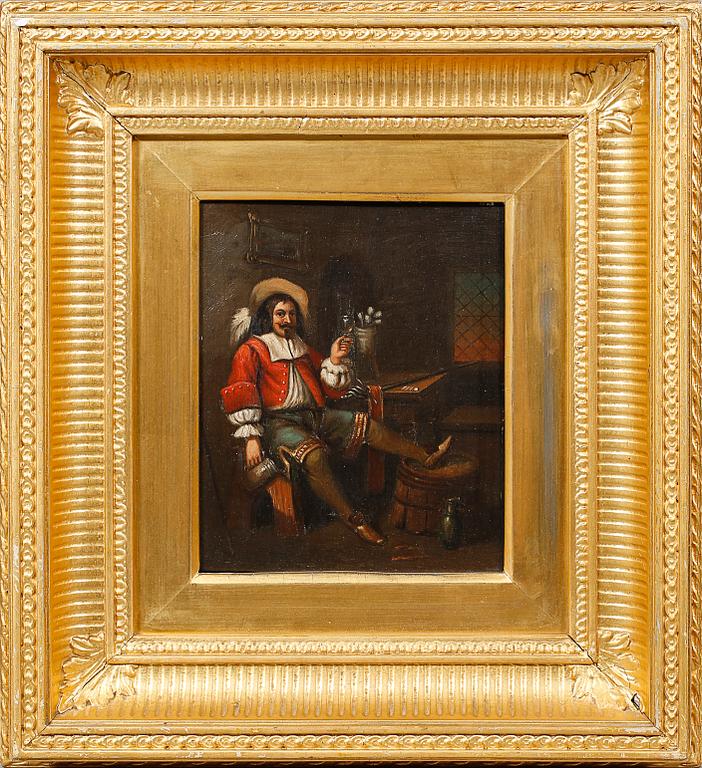 OKÄND KONSTNÄR, olja på duk, osignerad, 1800-tal.