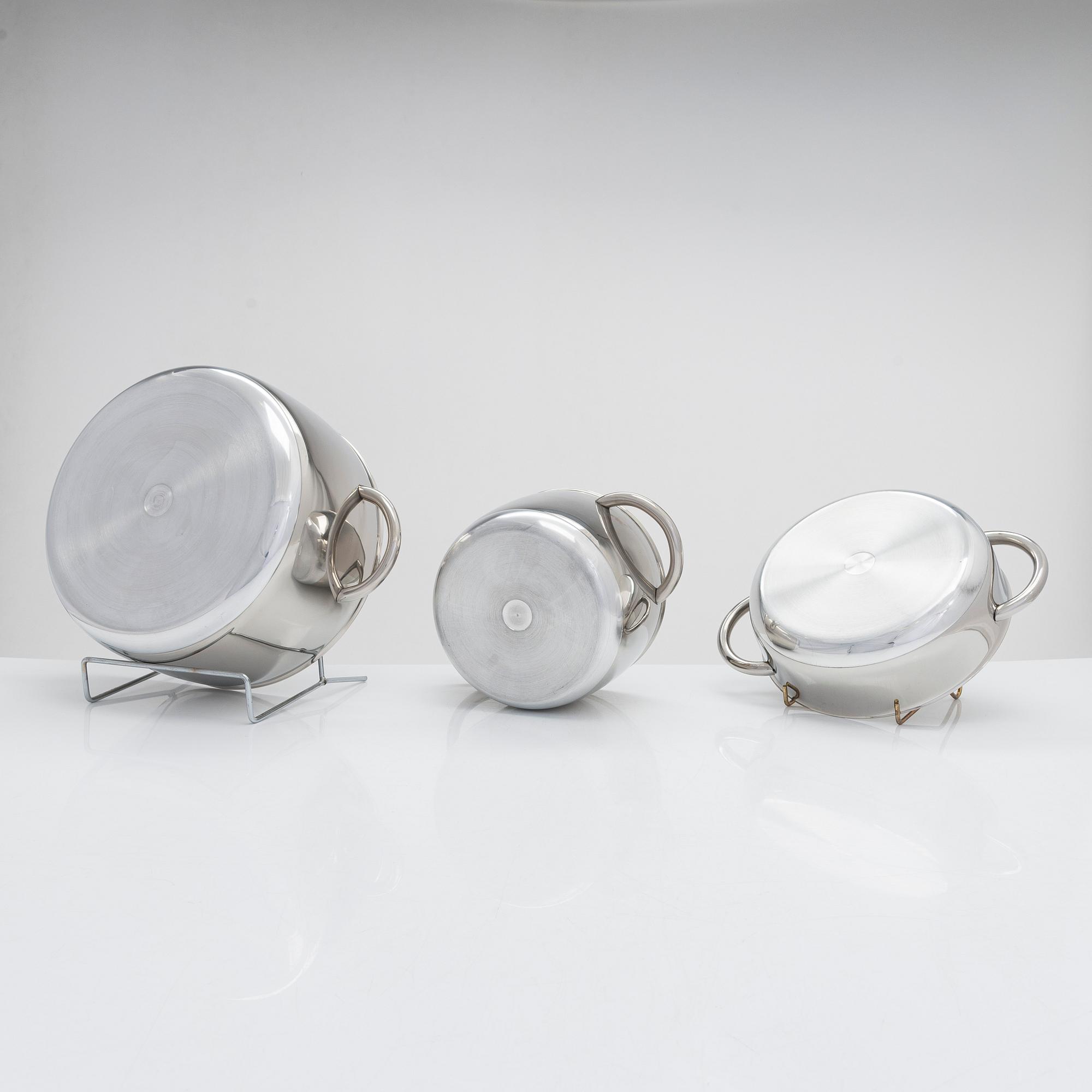 Timo Sarpaneva, three pans manufacturer OPa Ltd. 1970s.