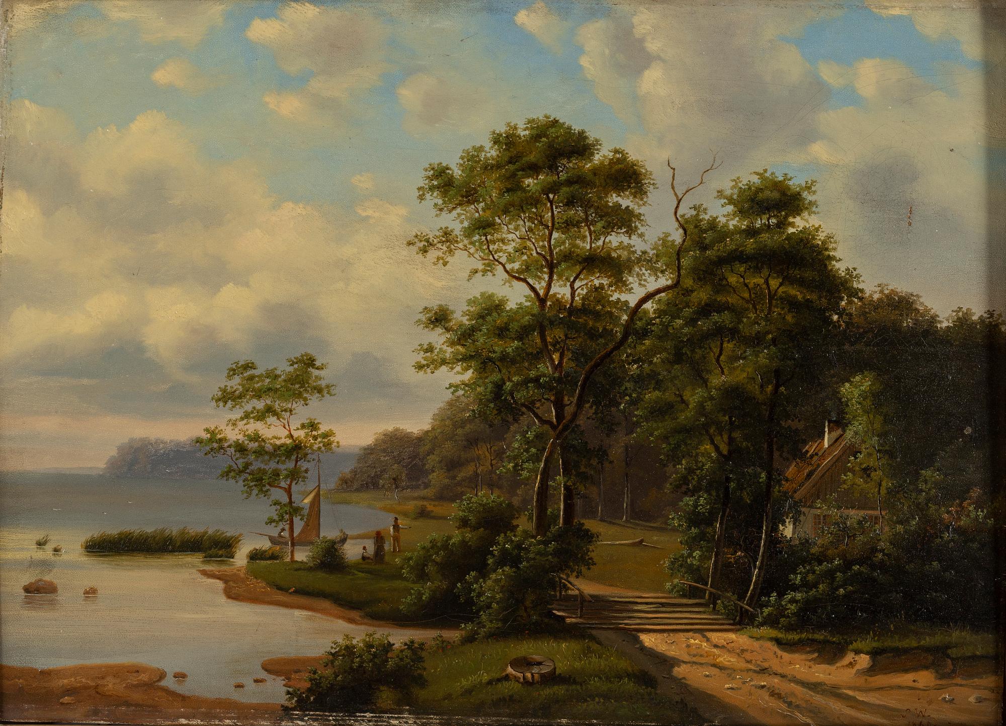OKÄND KONSTNÄR 1800-TAL, olja på duk, signerad S.W. och daterad 1869.