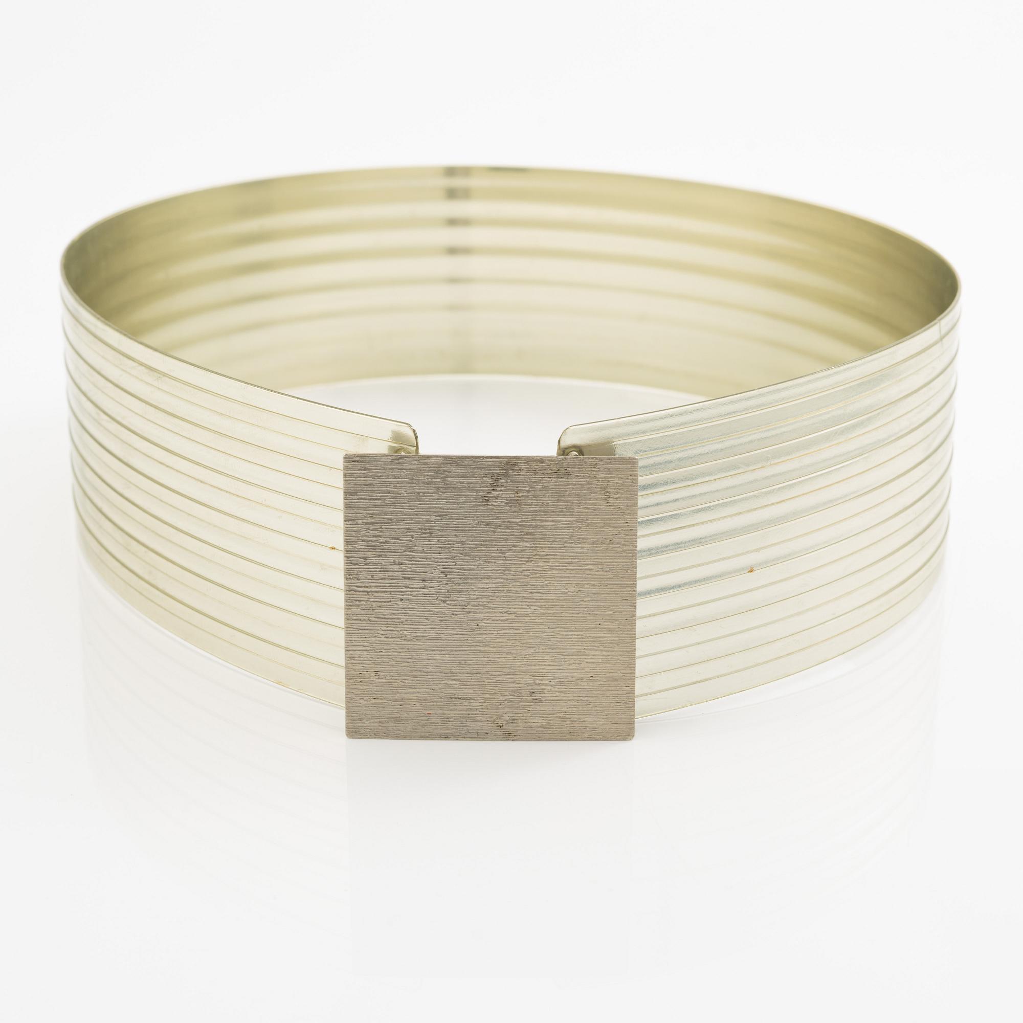 Paco Rabanne, bälte," Space Age Rigid Metal Wide Belt" 1970-tal.