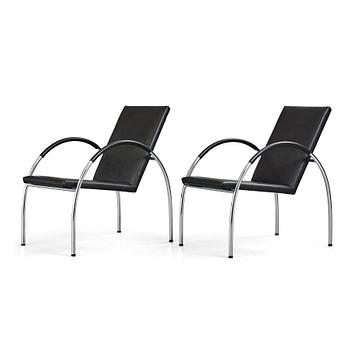 57. Jonas Bohlin, a pair of 'Paris' easy chairs, ed. 41 & 42, Lammhults Möbel AB, Sweden 2000.