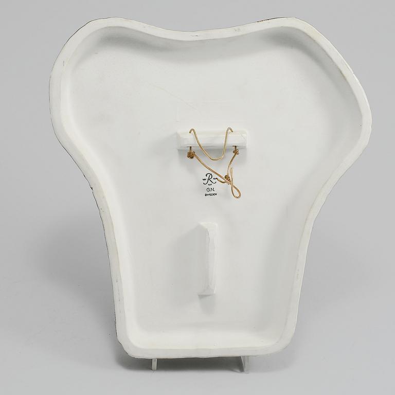 VÄGGPLAKETT, Gunnar Nylund, Rörstrand, 1900-talets andra hälft.