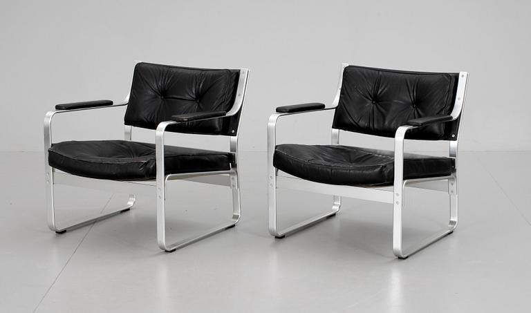 FÅTÖLJER, ett par, "Mondo", Karl-Erik Ekselius, JOC, Vetlanda, 1960/70-tal.