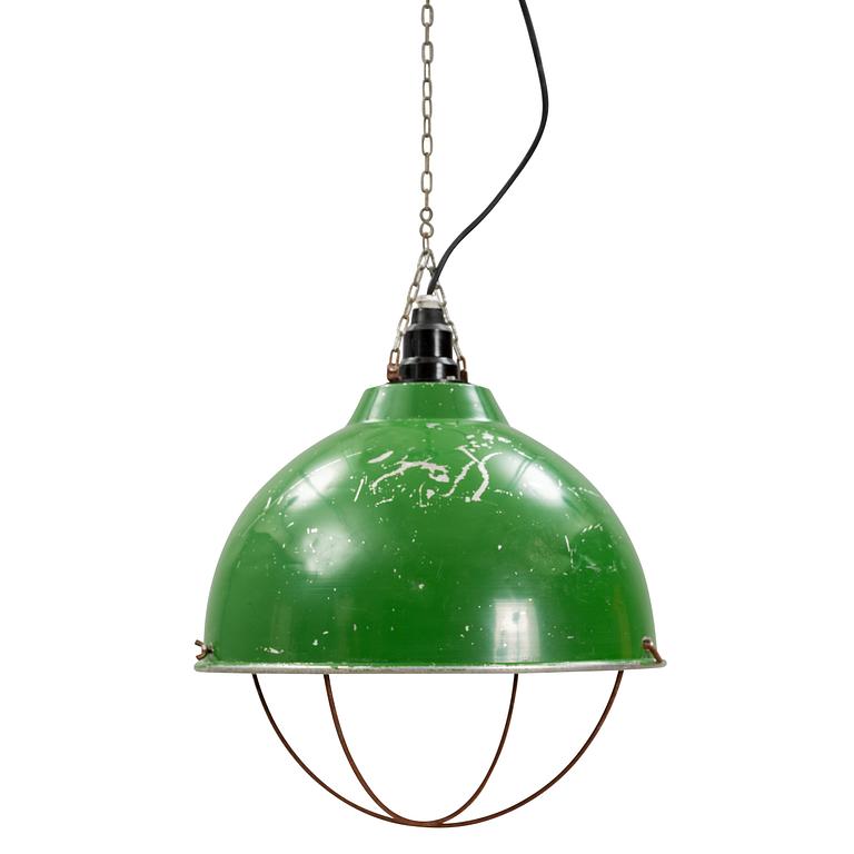 A metal ceiling light, 20th century.