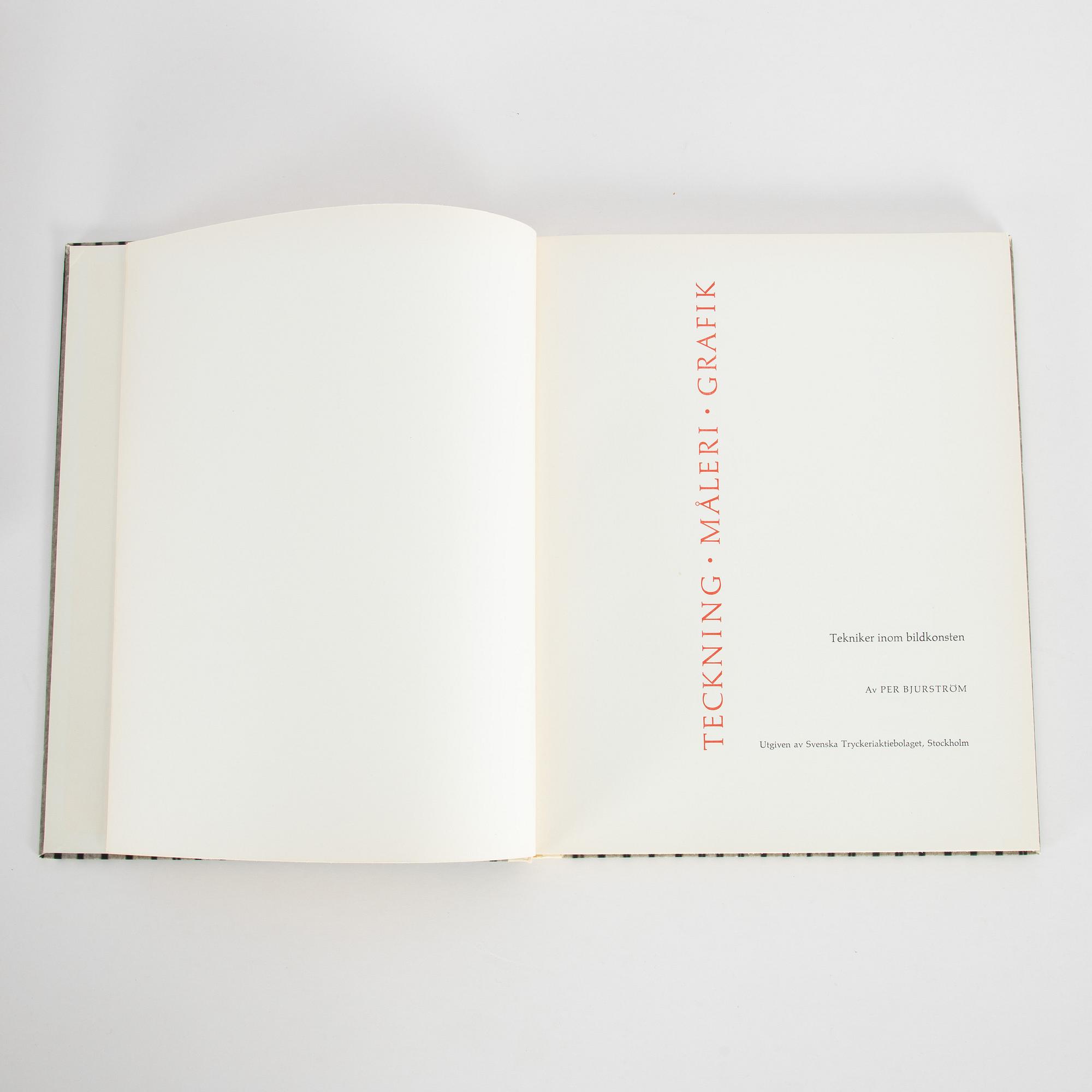 Olle Baertling, färgserigrafi, signerad i bok, "Teckning, Måleri, Grafik", Per Bjurström, 1956.