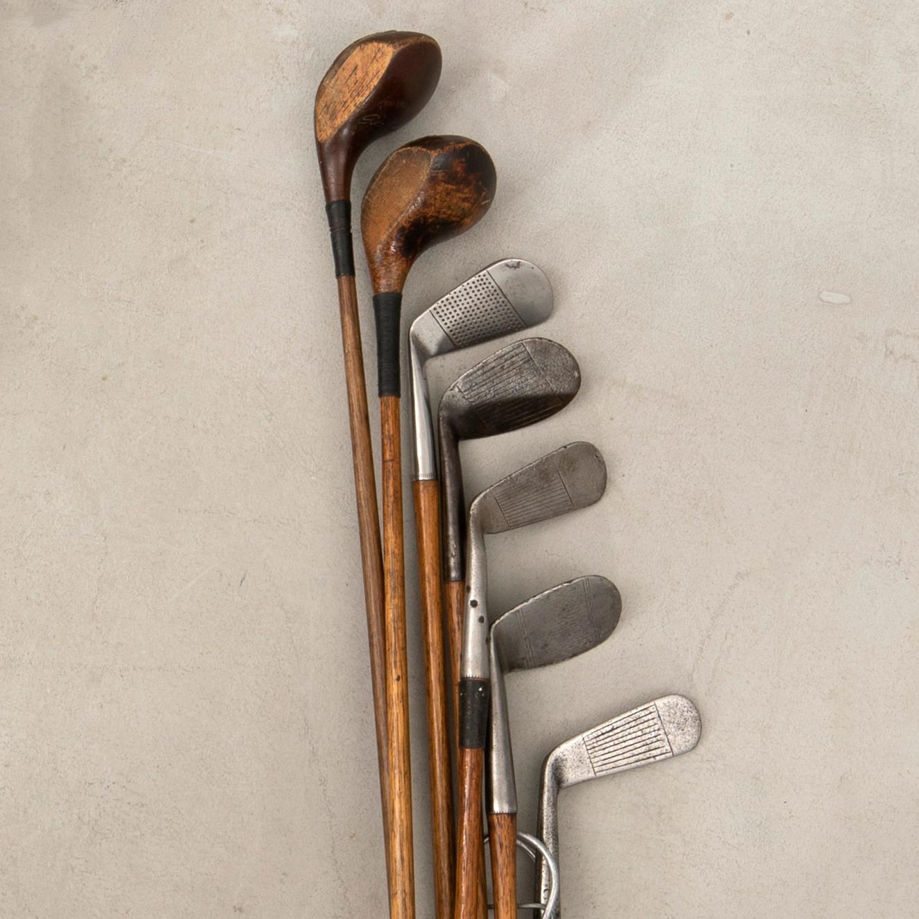 Golf clubs with bag Scotland first half of the 20th century.