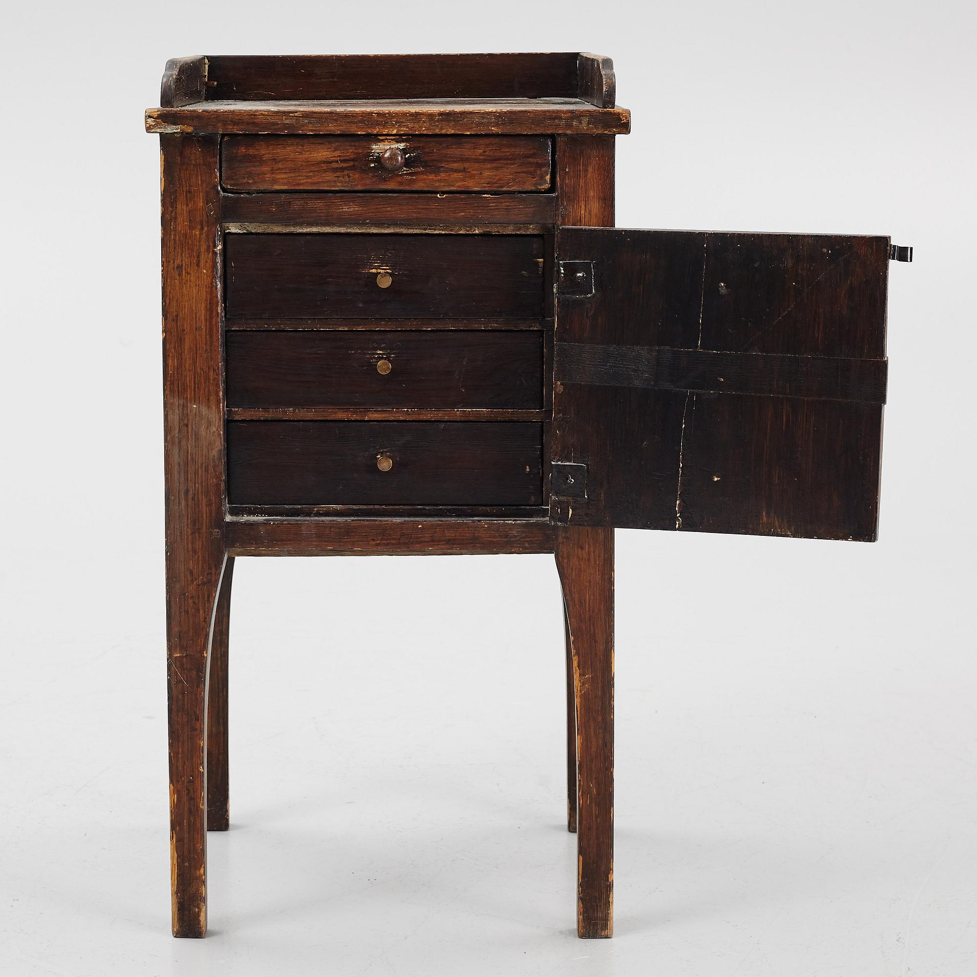 Nattduksbord, 1800-tal.