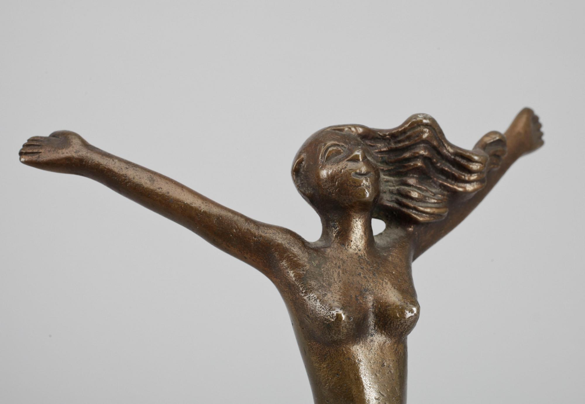 SKULPTUR, brons, Stig Blomberg, sign SB. Ystad Brons.