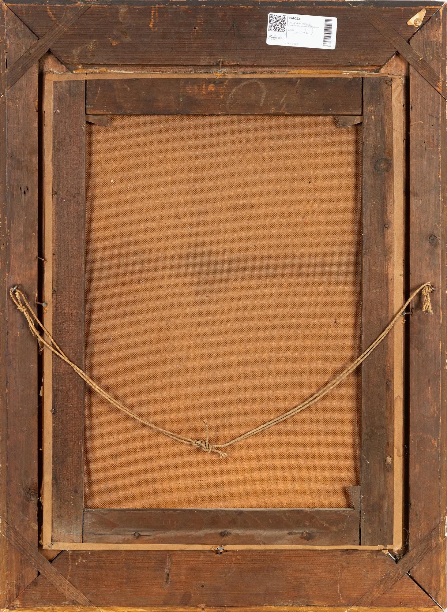 Fransk skola, 1800-tal, Flodlandskap med betande kor.