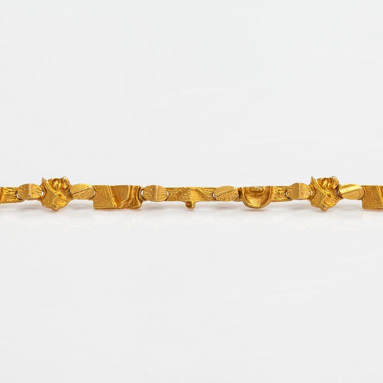 Björn Weckström, Armband "Tenochtitlan", 14K guld. Lapponia 1990.