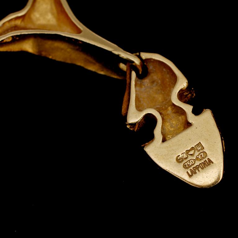 COLLIER, 18k guld, Björn Weckström, Lapponia, Finland, 1976. Vikt 9 g.