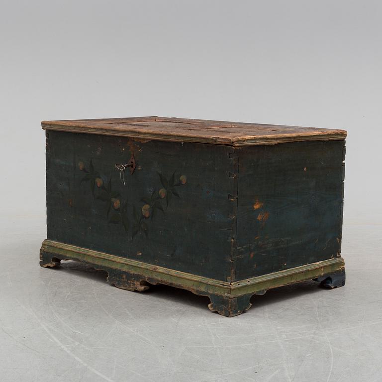 ANDERS ÄDEL, Circle of, a Swedish folk art chest from Ljusdal, Hälsingland, late 18th century or early 19th century.