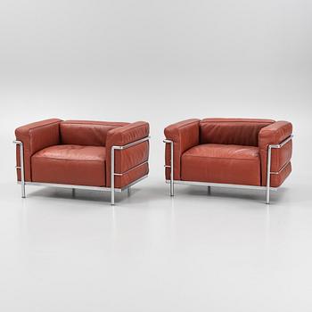Le Corbusier, Pierre Jeanneret & Charlotte Perriand, a pair of 'LC3' armchiars, Cassina.