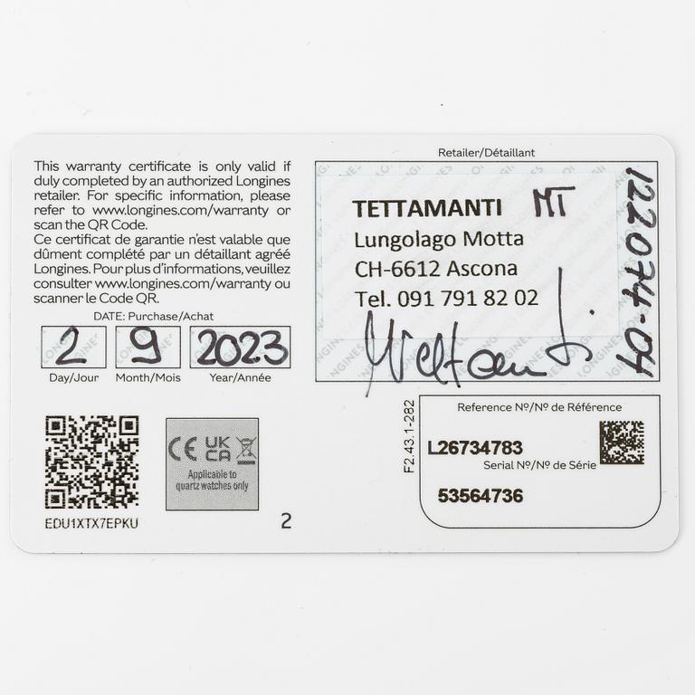 Longines, Master Collection, kronograf, armbandsur, 40 mm.