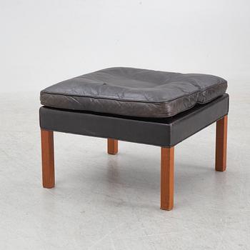 Børge Mogensen, a model 2207 armchair with ottoman, Fredericia Stolefabrik, Denmark, second half of the 20th century.
