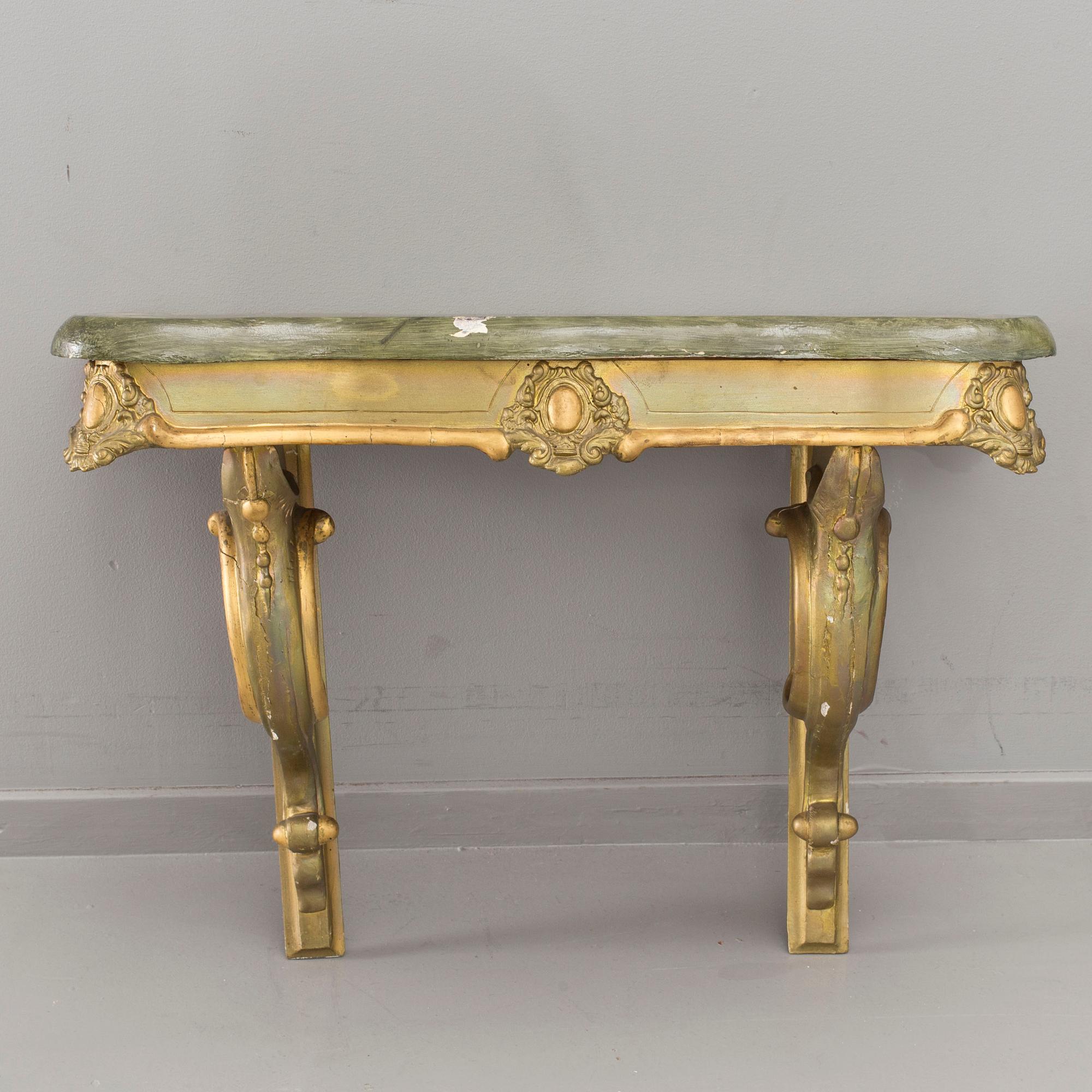 SPEGEL med KONSOLBORD, nyrokoko, 1800-tal.