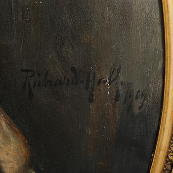 RICHARD HALL, olja på duk. Signerad och daterad 1909.