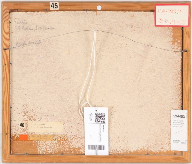 AXEL KARGEL, oil on canvas on bord, signed A. Kargel.