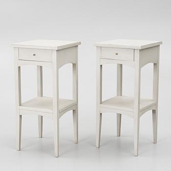 Bedside tables, a pair, 20th century.