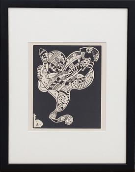 WASSILY KANDINSKY, träsnitt. Signerad i träsnittet.