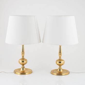A pair of brass table lamps from NAFA, second half of the 20th Century.