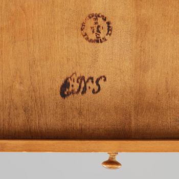 A late Gustavian mahogany commode by Erik Nyström (master in Stockholm 1773-88).