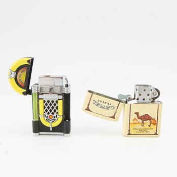 A collection of lighters, 21 pcs, late 20th century.