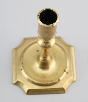 LJUSSTAKE, mässing, 1700-tal.