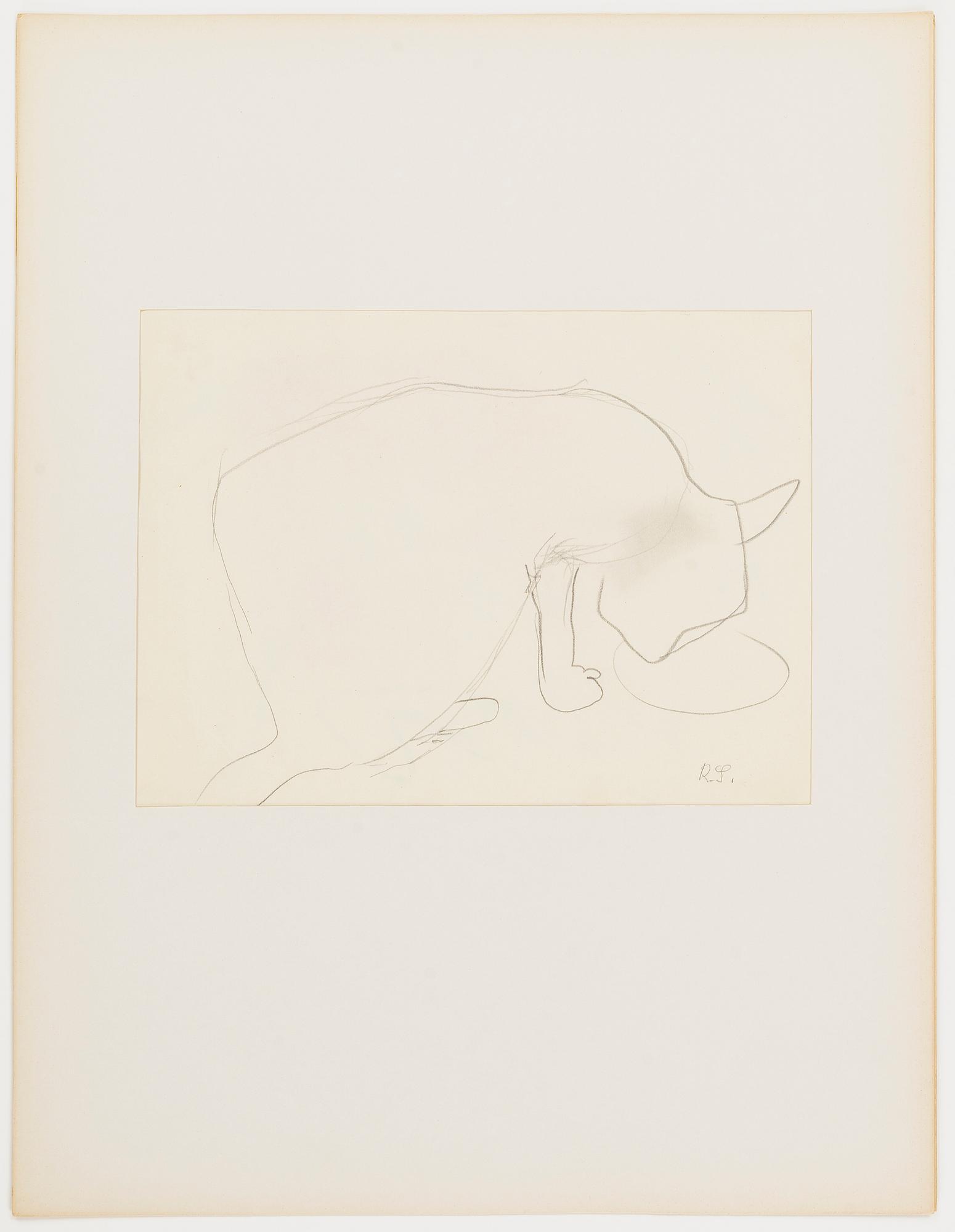 Ragnar Sandberg, pencil drawings, 4, signed RS.