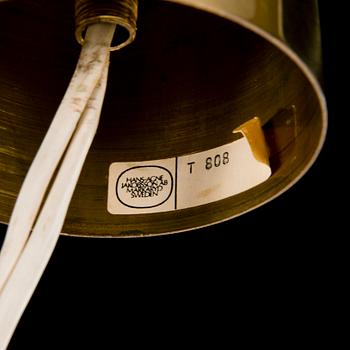 HANS-AGNE JAKOBSSON, A brass chandelier, model T 372, Markaryd, Sweden, late 20th Century.