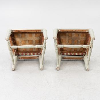 Chairs, a pair, Gustavian, Lindome, circa 1800.
