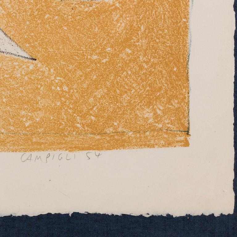 MASSIMO CAMPIGLI, färglitografi, signerad och numrerad 32/95, daterad -54.