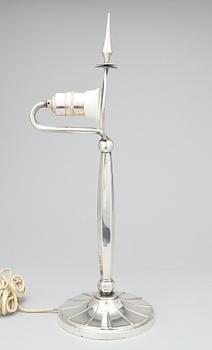 BORDSLAMPA, försilvrad mässing, art deco, 1920/30-tal.