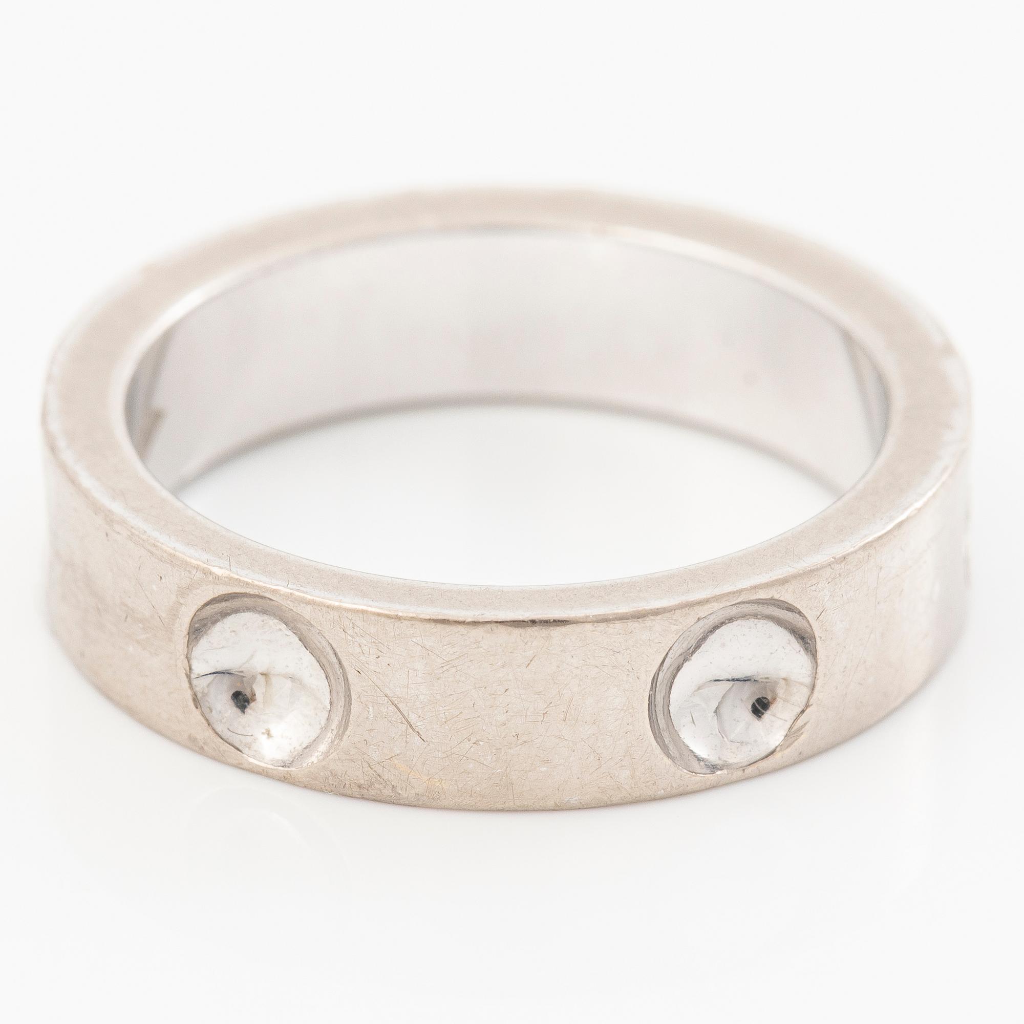 Louis Vuitton, ring, “Empreinte”, 18K white gold with a brilliant-cut diamond.