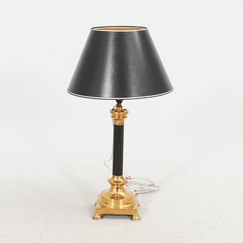 A 20th century brass table lamp.