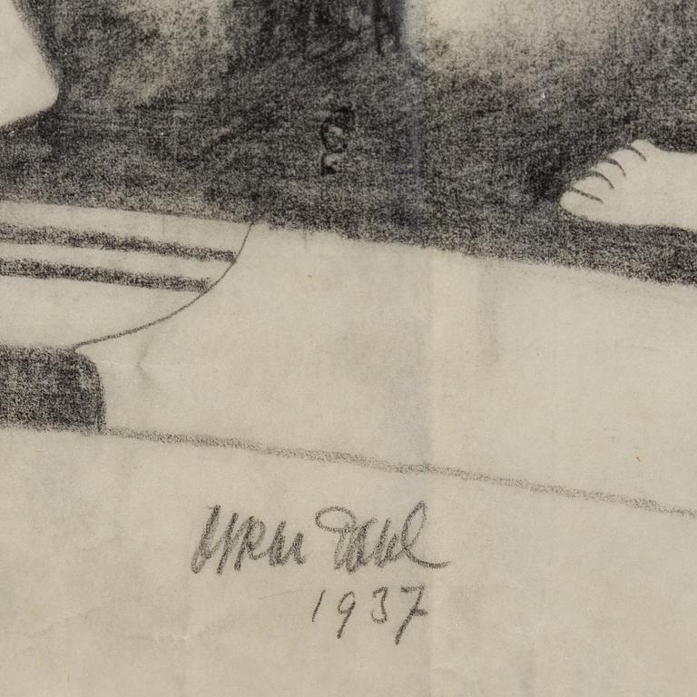 OSKAR DAHL, drawing, signed and dated 1937.