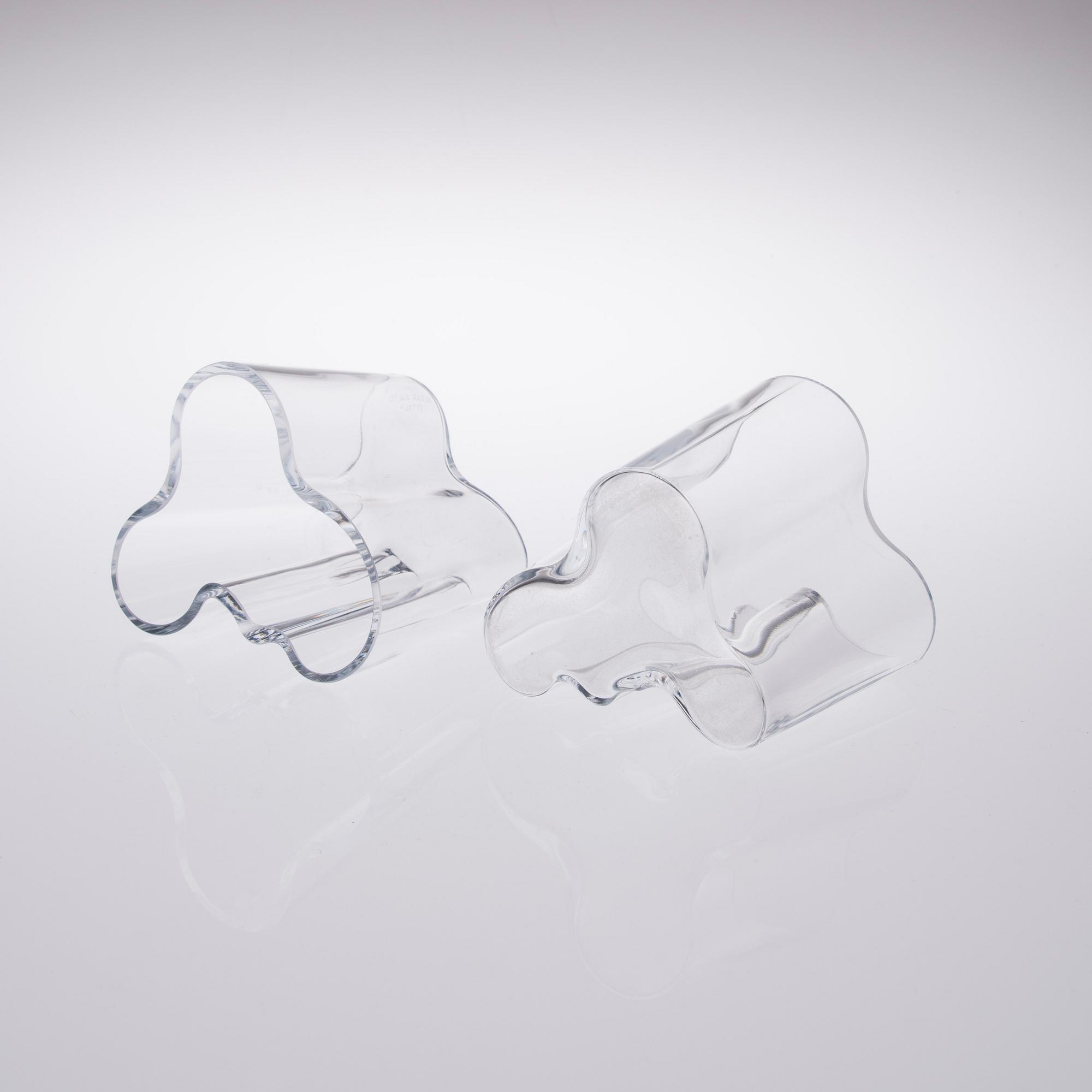 ALVAR AALTO, "Savoy" VASER, 5 st, glas, Iittala.