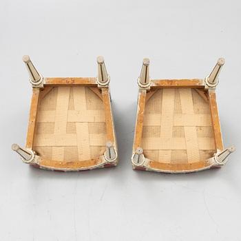 Chairs, a pair in the Gustavian style, circa 1900.