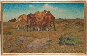 Nils Kreuger, (A drove of Horses).