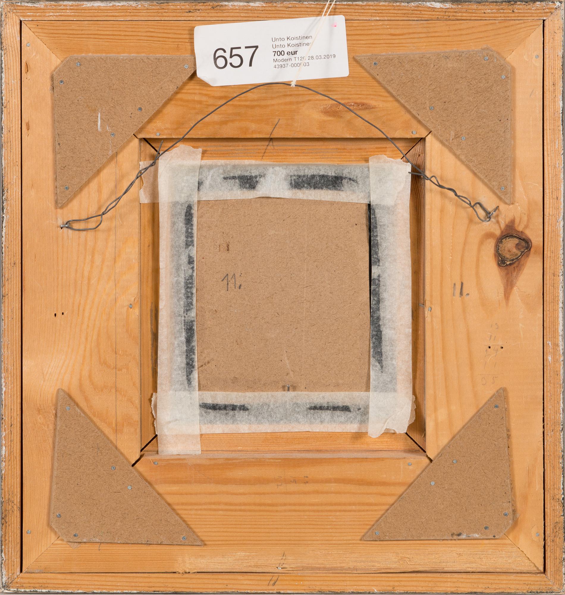 Unto Koistinen, oil on board, signed and dated -75.