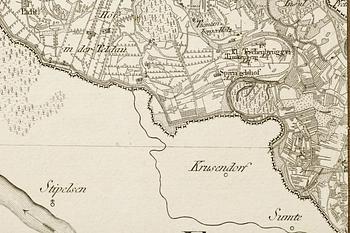 CFW VON SCHMETTAU, karta, 16 delar, "Mecklenburg Schwerin", 1793.