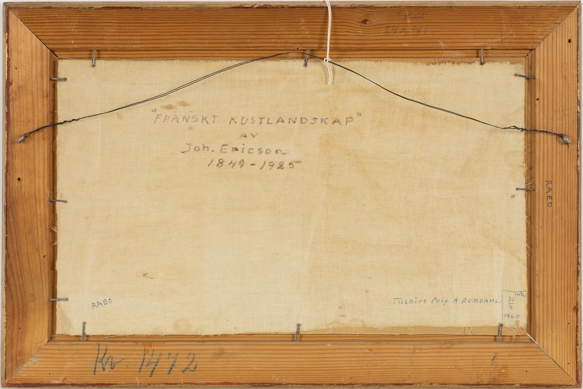 Johan Ericson, Franskt kustlandskap.