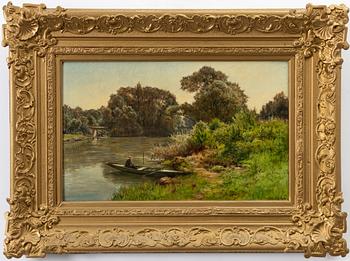 Gabriel Mathieu, French river landscape.