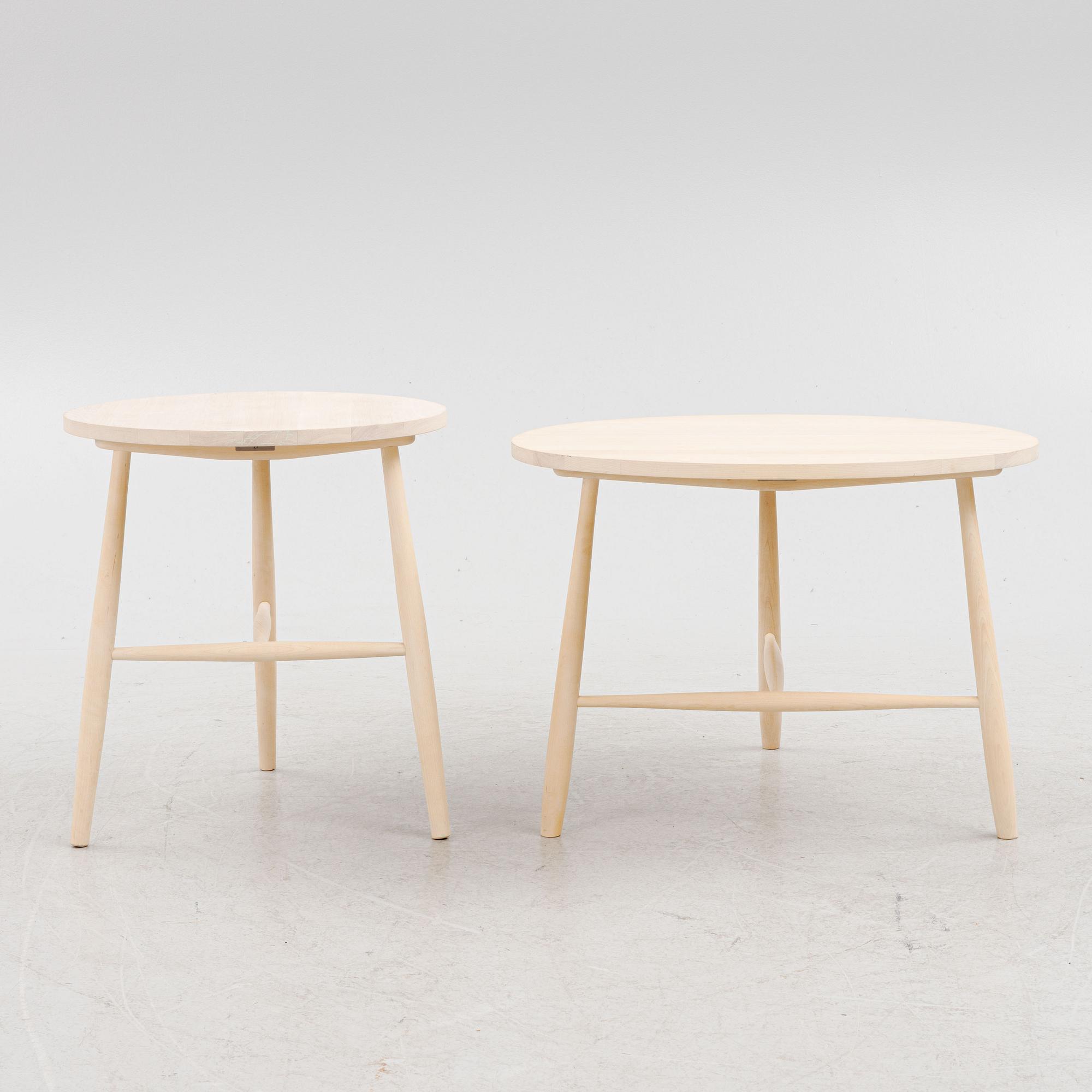 Nirvan Richter, soffbord, 2 st, "Pinnbord", Norrgavel, samtida.