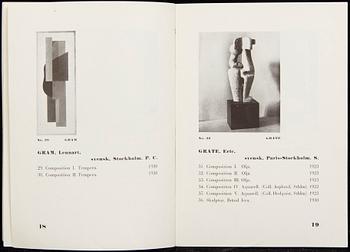 Utställningskatalog, sammanställd av Otto G. Carlsund, Stockholmsutställningen, 1930.