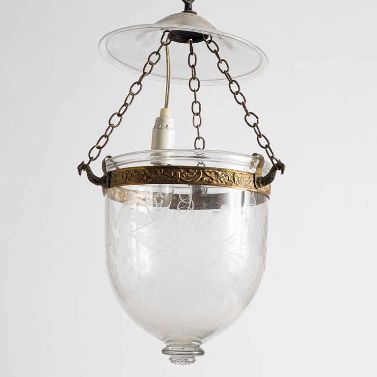 Lanterns, a pair, glass, first half of the 20th century.