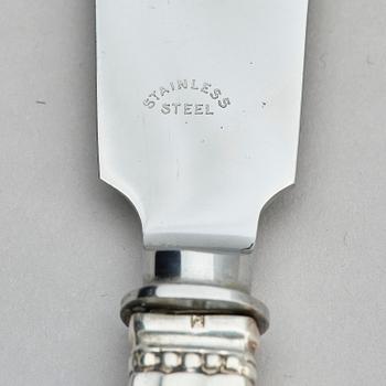 Georg Jensen, bestickservis, 153 delar, "Konge/Acorn", sterling silver och rostfritt, design Johan Rohde, Köpenhamn 1933-1944.