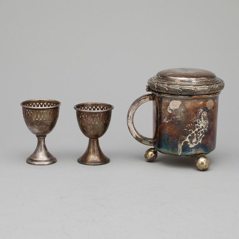 PARTI SILVER, 13 delar, bl.a. MGAB, Uppsala, 1954. Vikt ca 1370g.