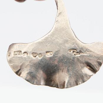 Earrings, a pair, silver, Rey Urban, Stockholm, 1972.